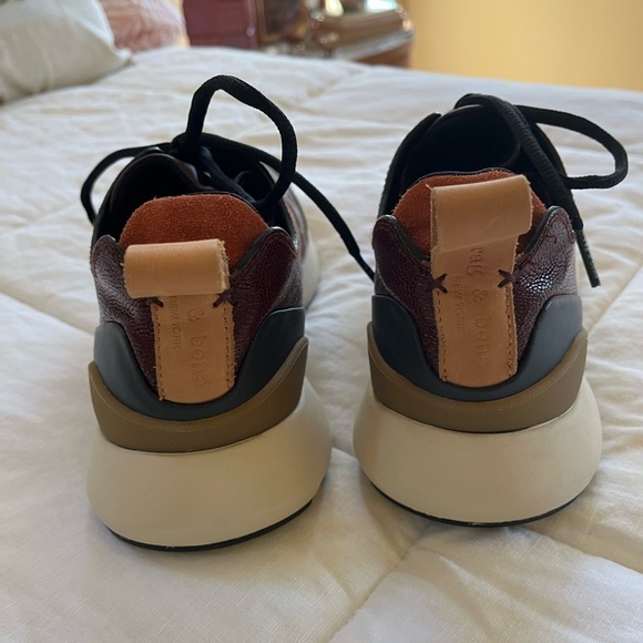 Rag and Bone Manston Burgundy Leather Jogger Running Athleisure shoe sz … - Picture 10 of 14